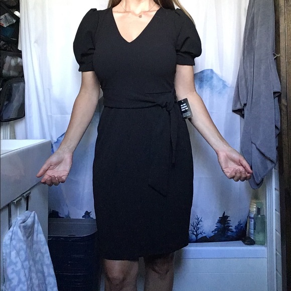 Express Dresses & Skirts - Express - NWT Black Faux Tie Dress XS